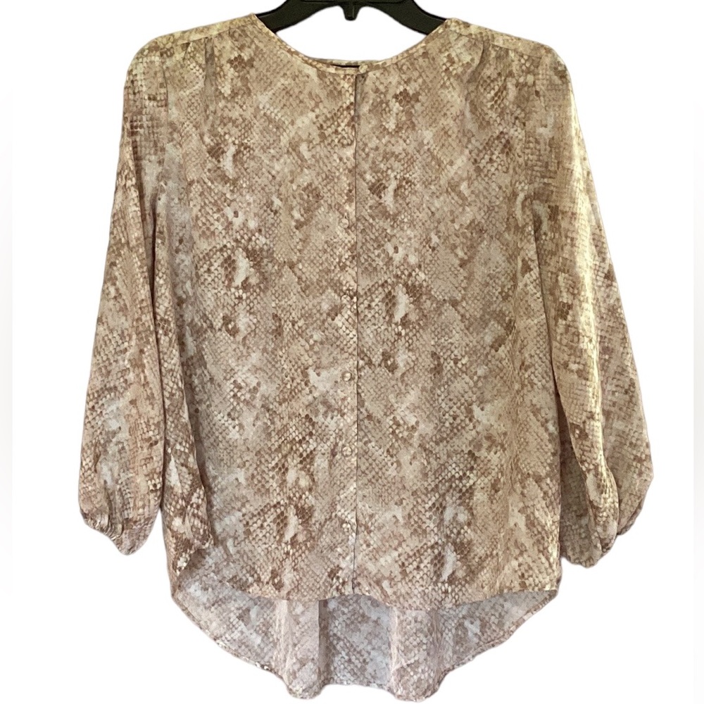 Ann Taylor Blouse Top Snakeskin Size XS